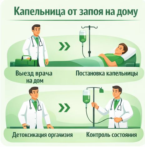 капельница от запоя в Великом Новгороде в клинике Санати